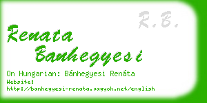renata banhegyesi business card