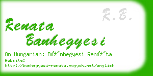 renata banhegyesi business card